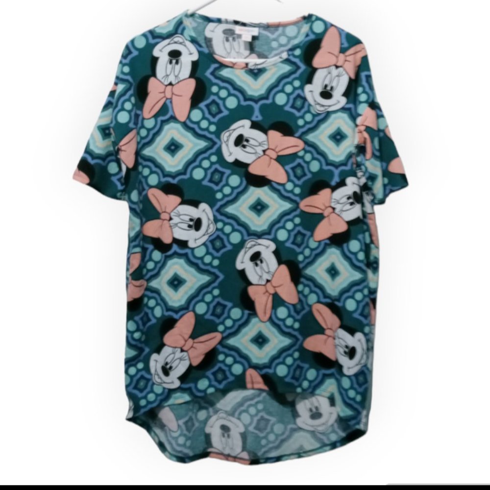 LuLaRoe Irma Women's Disney Minnie Mouse Print Top Size XXS